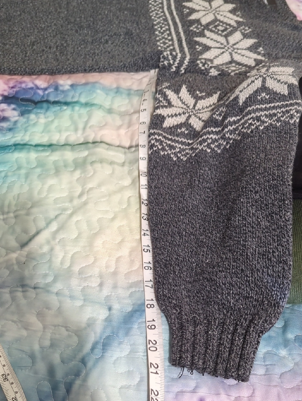 Size M 🍂 Weatherproof Vintage Nordic Snowflake Knit Sweater 🍂 - Picture 11 of 16